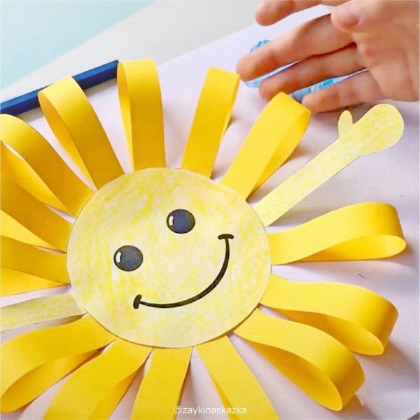 Объемная аппликация солнышко