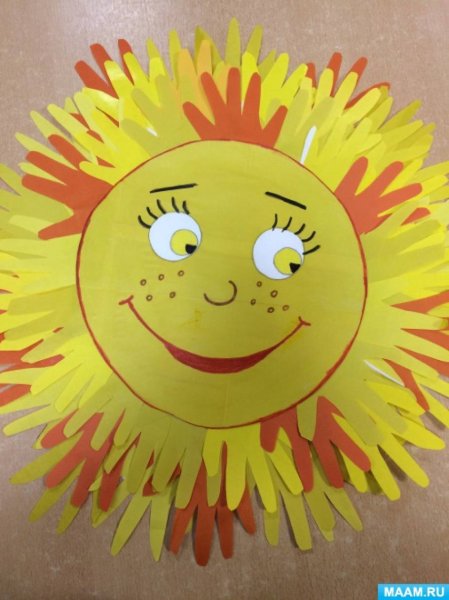 Солнышко из бумаги