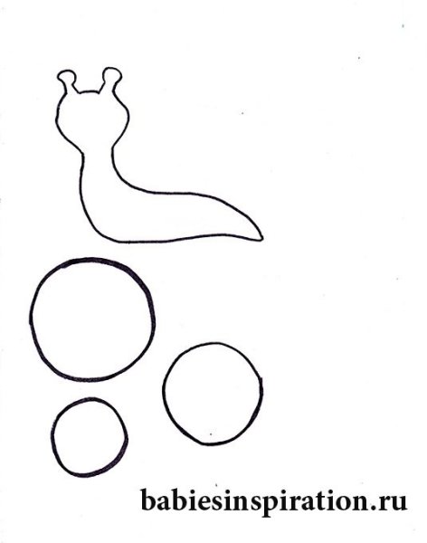 Шаблон улитки для аппликации