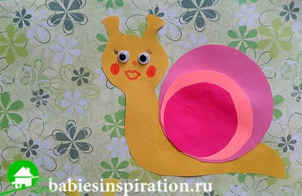 Улитка аппликация для детей 4-5 лет