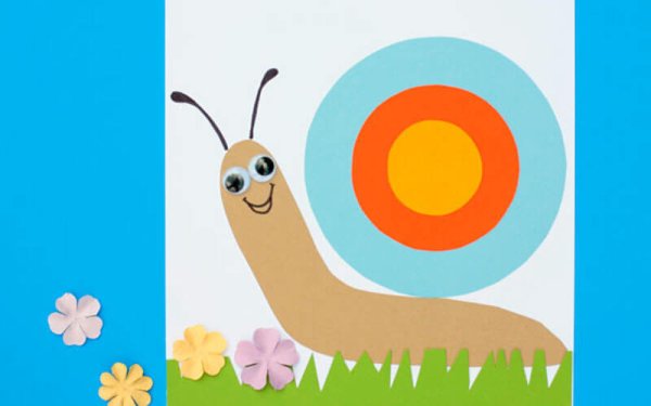 Улитка из бумаги для детей