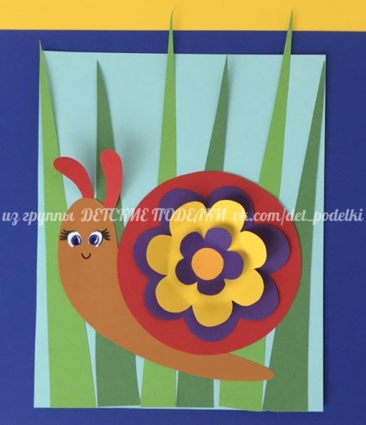 Поделка аппликация улитка