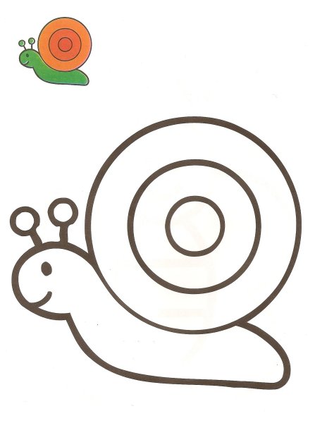 Шаблон улитки для аппликации