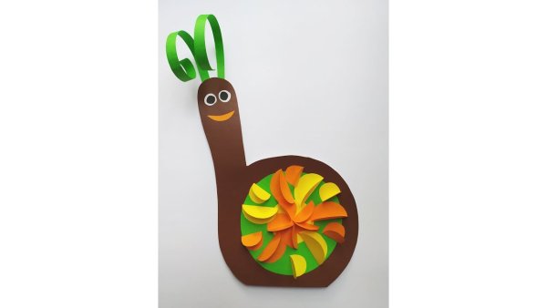 Аппликация улитка из цветной бумаги