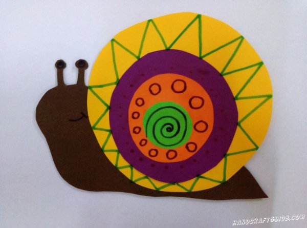 Улитка из бумаги аппликация