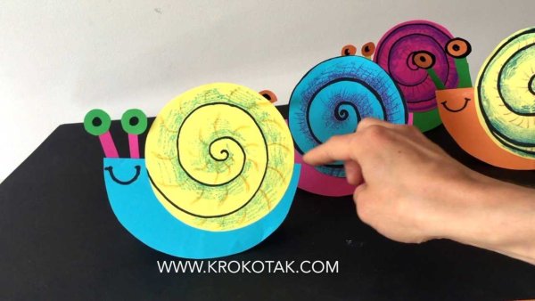 Поделка улитка из бумаги