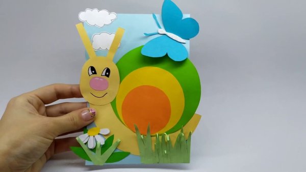 Улитка аппликация для детей