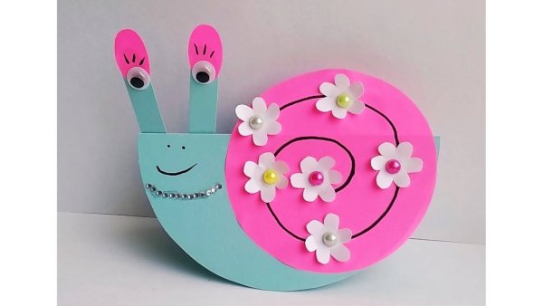 Поделка улитка из бумаги