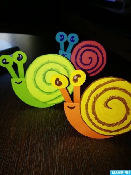 Улитка из бумаги для детей