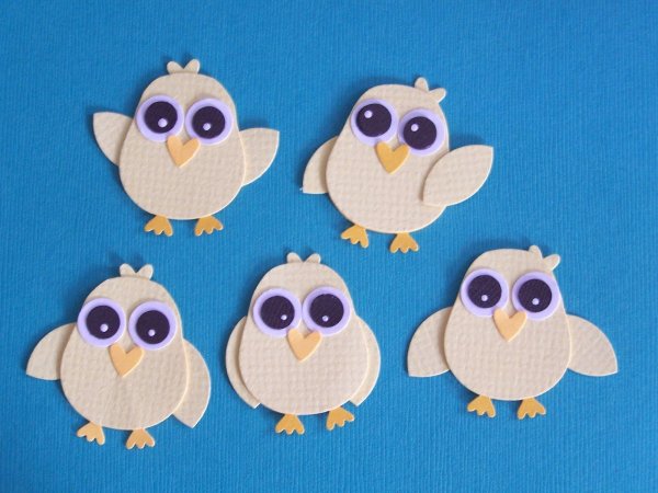 Совушки из бумажных кругов
