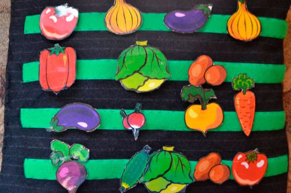Овощи из фетра на липучках