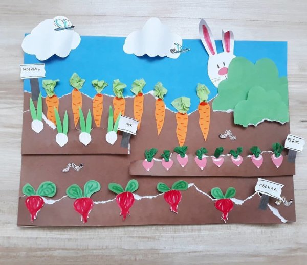 Аппликация на тему сад огород