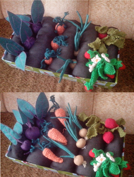 Огород из фетра
