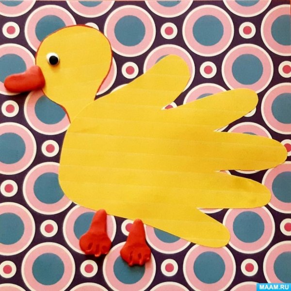 Утенок аппликация