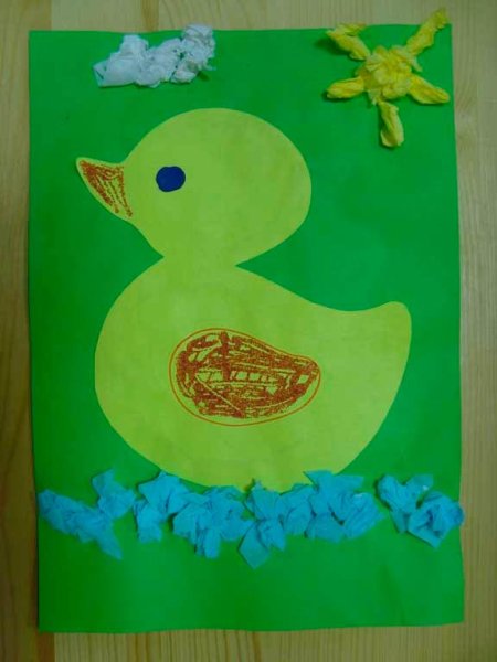 Утенок аппликация