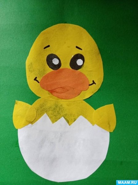 Утенок из цветной бумаги