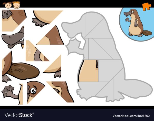 Утконос аппликация для детей