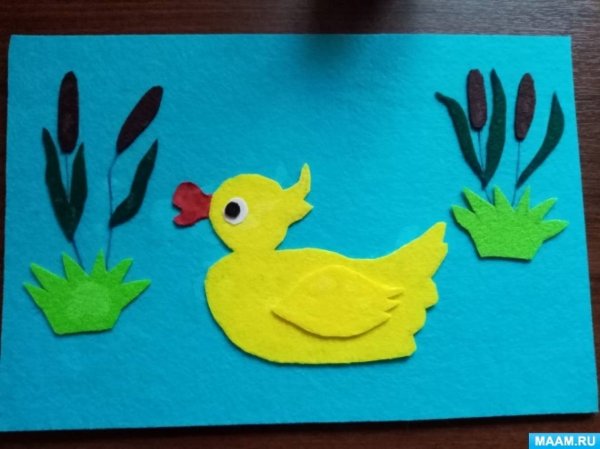 Аппликация утята в подготовительной группе