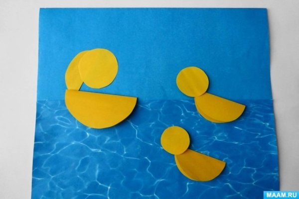 Аппликация утка с утятами в средней группе