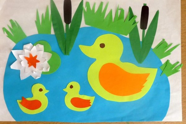 Аппликация уточка
