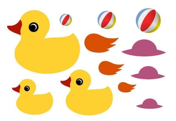 Уточка из цветной бумаги