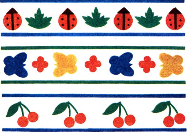 Растительный узор в полосе