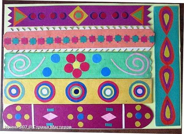 Аппликация узор в полосе