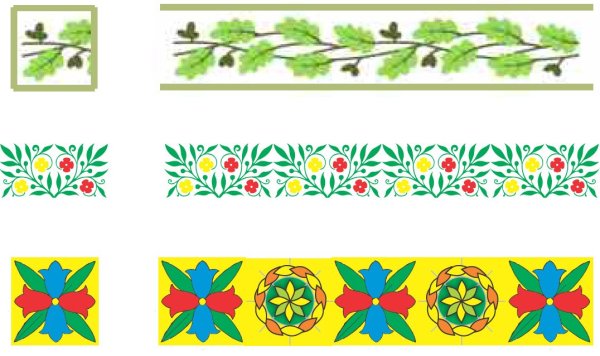 Геометрический орнамент в полосе