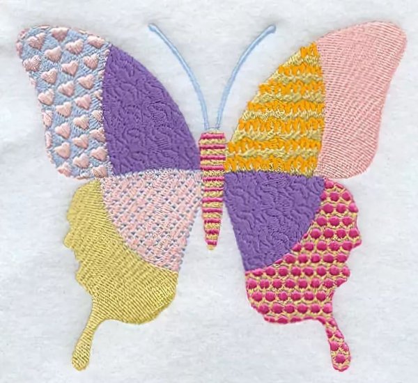 Аппликация из кусочков ткани