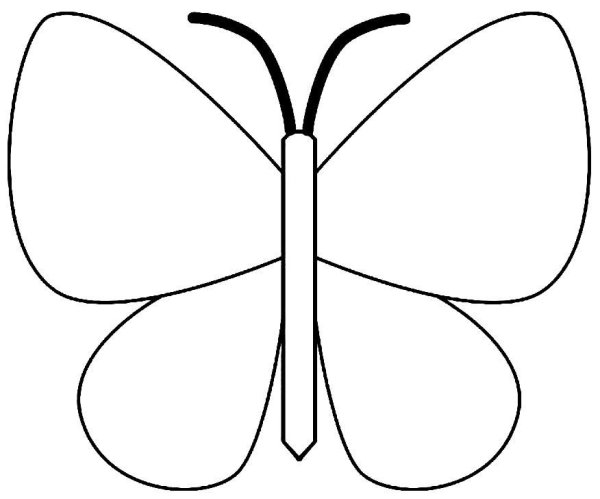 Трафарет бабочки для вырезания