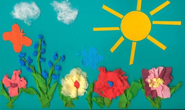 Аппликация на тему лето