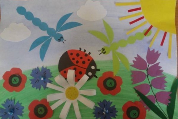 Аппликация на тему лето