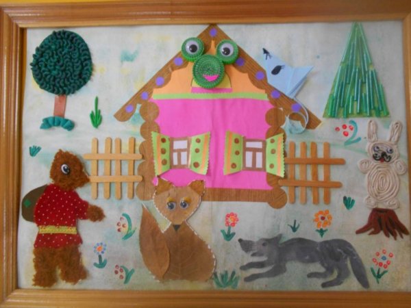 Аппликация на тему Теремок