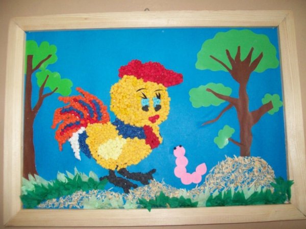 Аппликация из салфеток