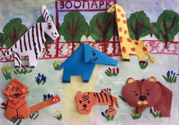 Аппликация звери зоопарка