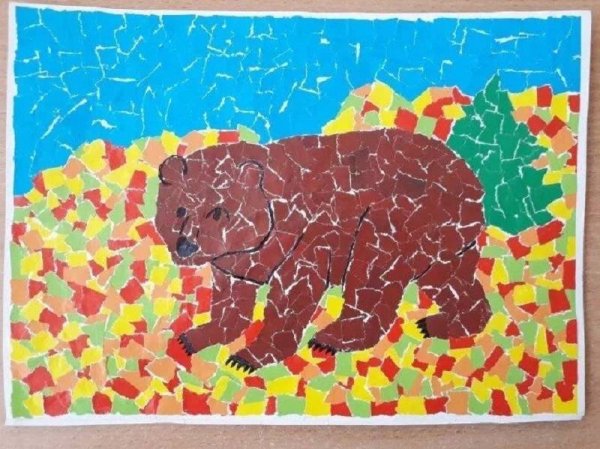 Мозаика Обрывная аппликация