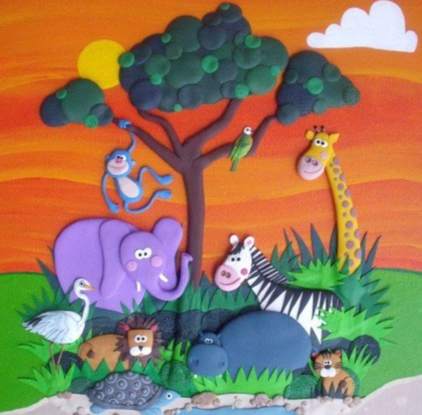 Картины из пластилина