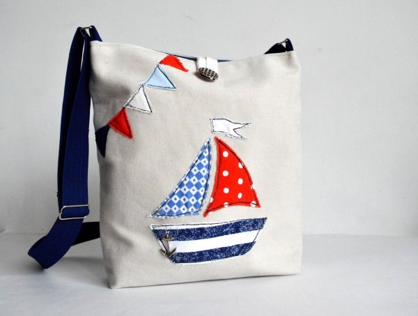 Пляжная сумка пэчворк