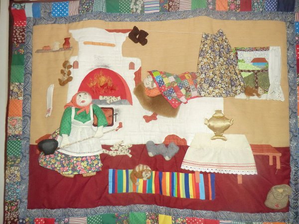 Лоскутные панно в народном стиле