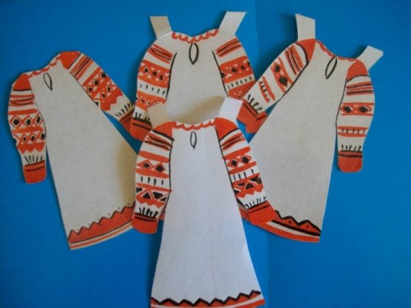 Рисование национальный костюм старшая группа