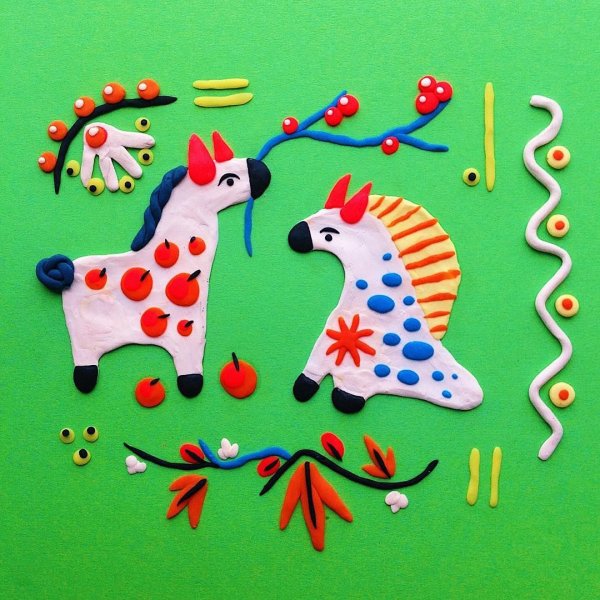 Аппликация пластилином