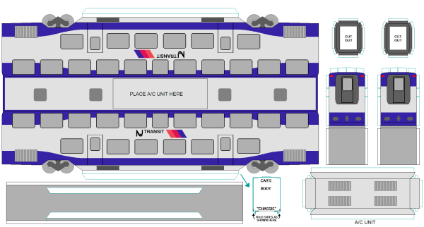 Развёртка поезд РЖД эп1м-700