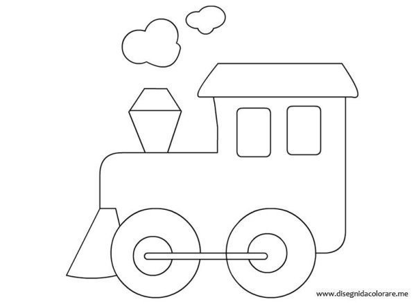 Поезд трафарет для детей