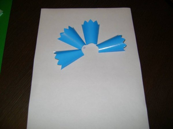 Василек из бумаги для детей