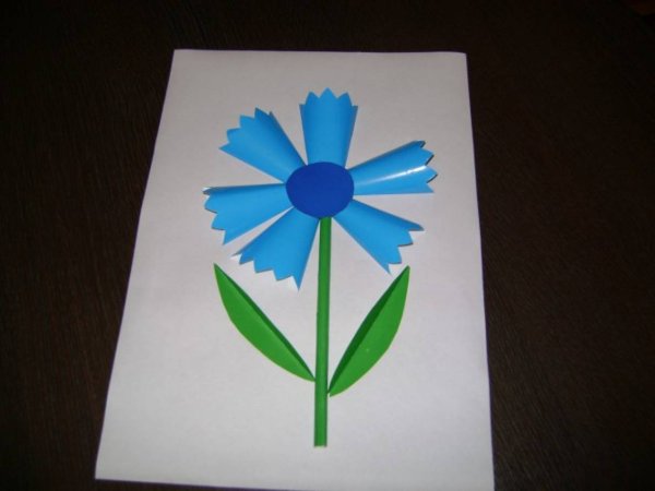 Василек аппликация для детей