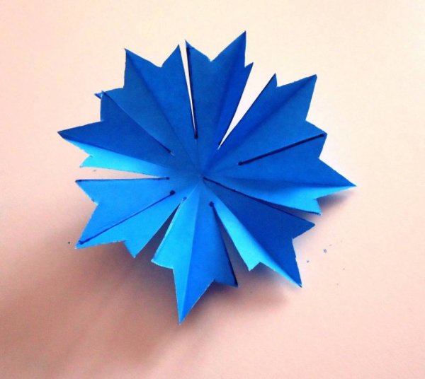 Василек из бумаги