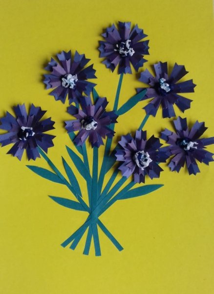 Объемная аппликация цветы