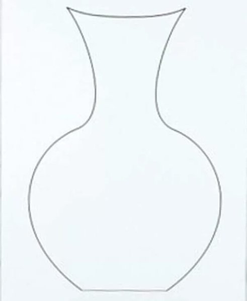 Трафарет вазы для аппликации