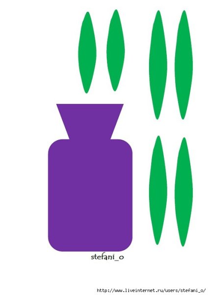 Ваза для цветов аппликация