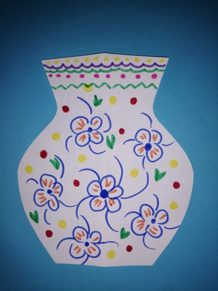 Ваза из бумаги аппликация